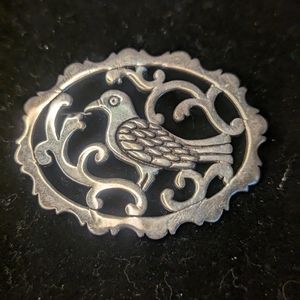 Vintage James Craig IC Sterling 925 Dove Open Work  Brooch